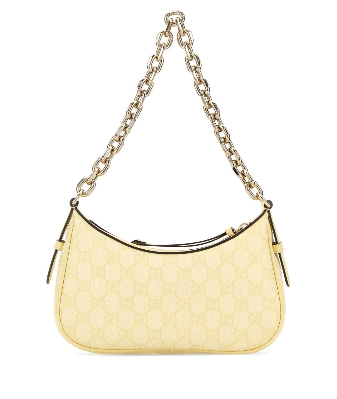GUCCI Желтая тканевая сумка через плечо, фото 3
