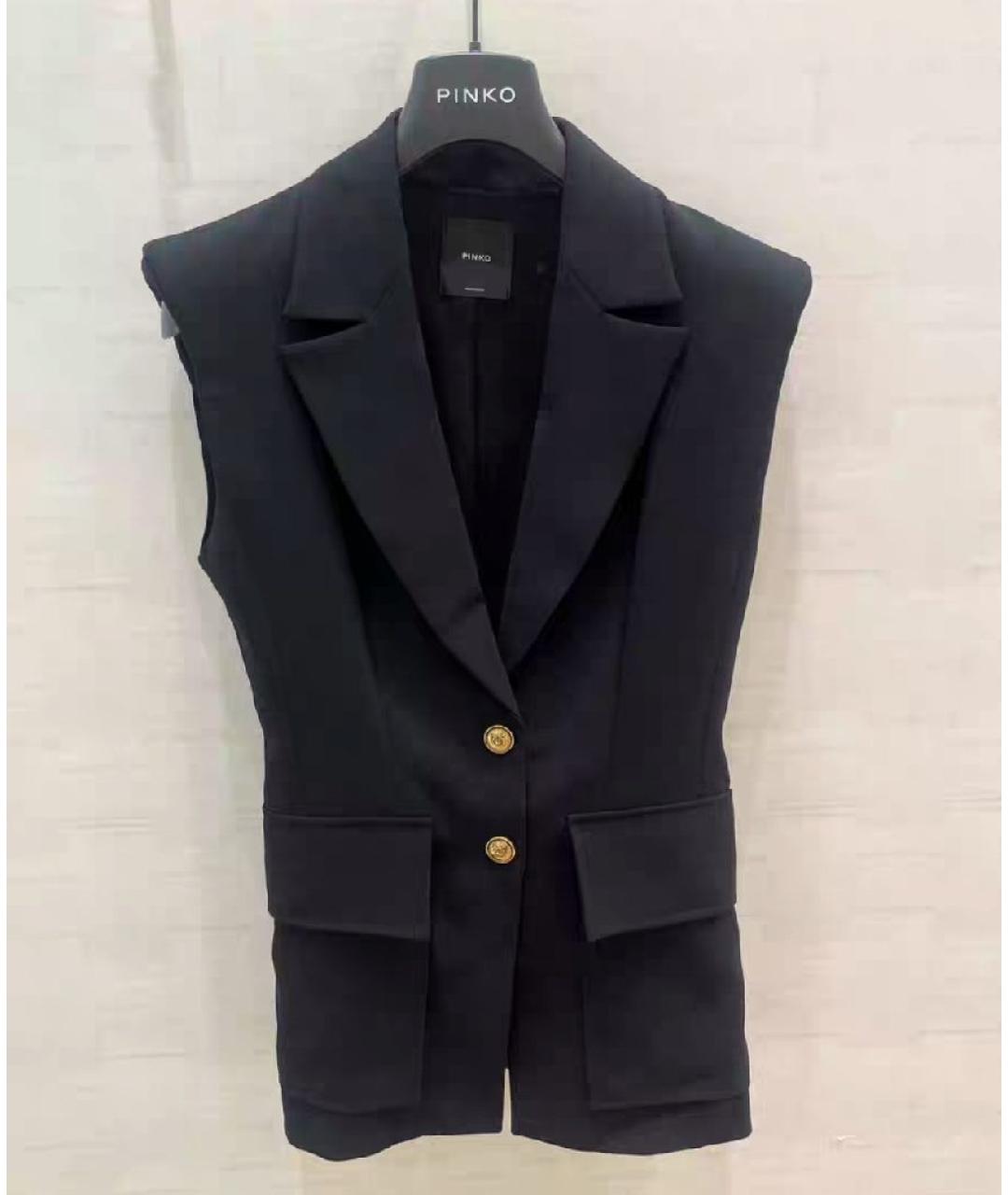 PINKO Черный полиэстеровый жилет, фото 5