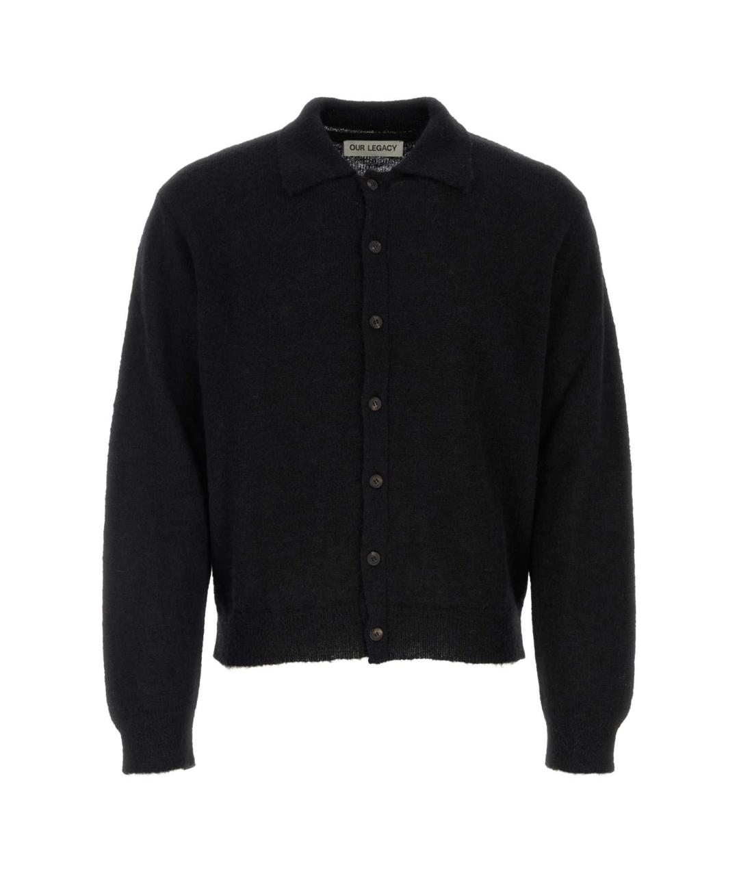 OUR LEGACY Черный шерстяной кардиган, фото 1