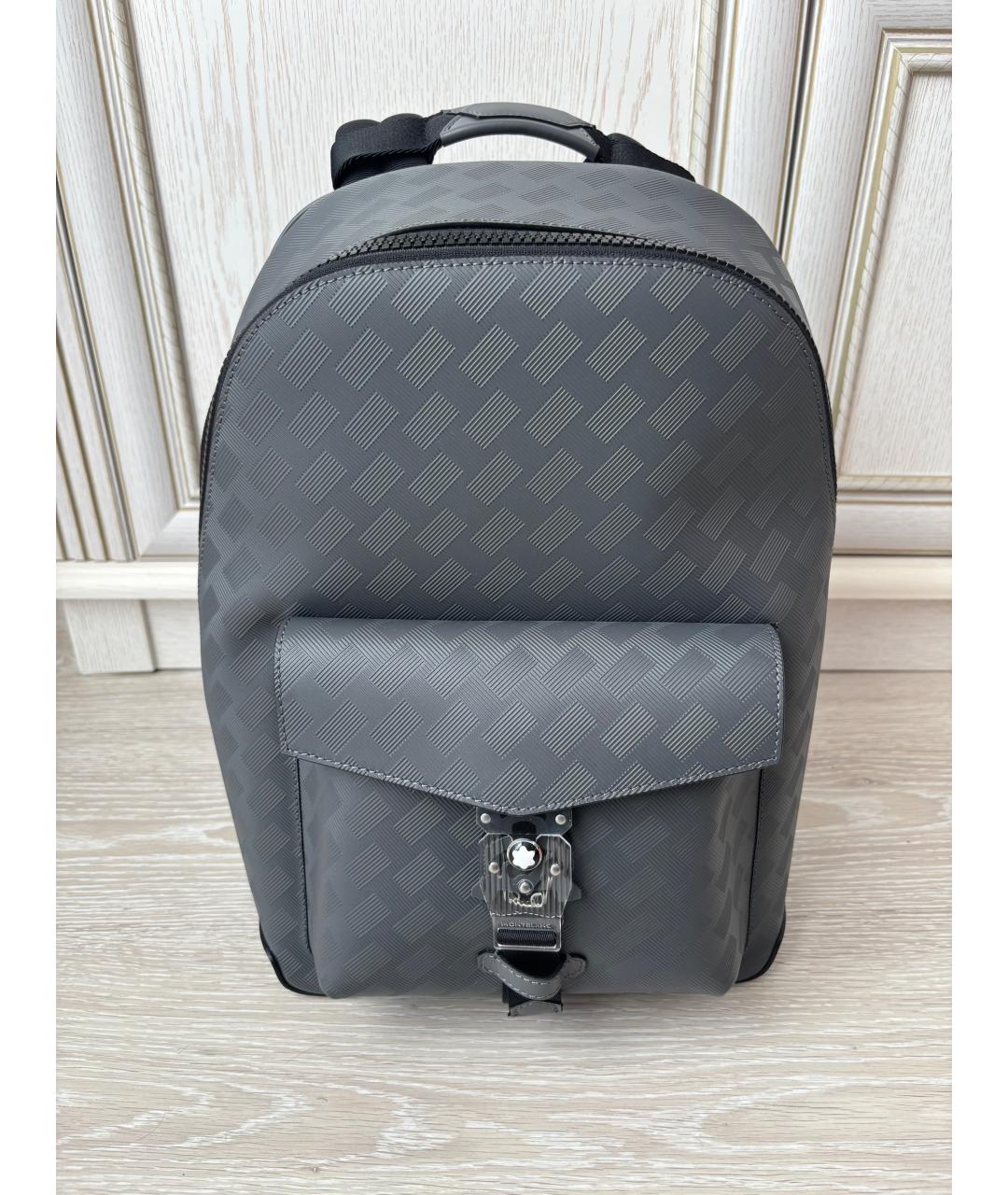 MONTBLANC Серый кожаный рюкзак, фото 9