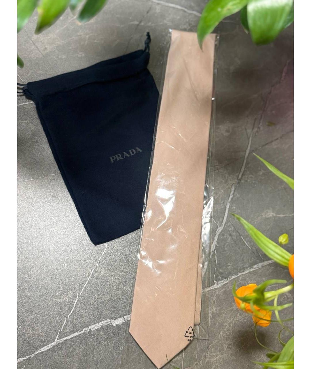PRADA Бежевый галстук, фото 5