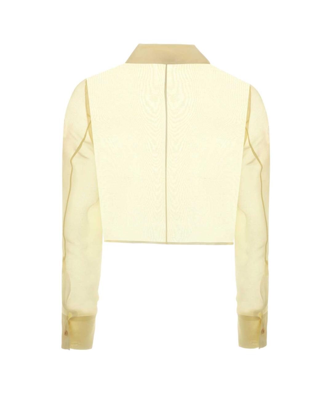 KHAITE Желтая шелковая блузы, фото 2