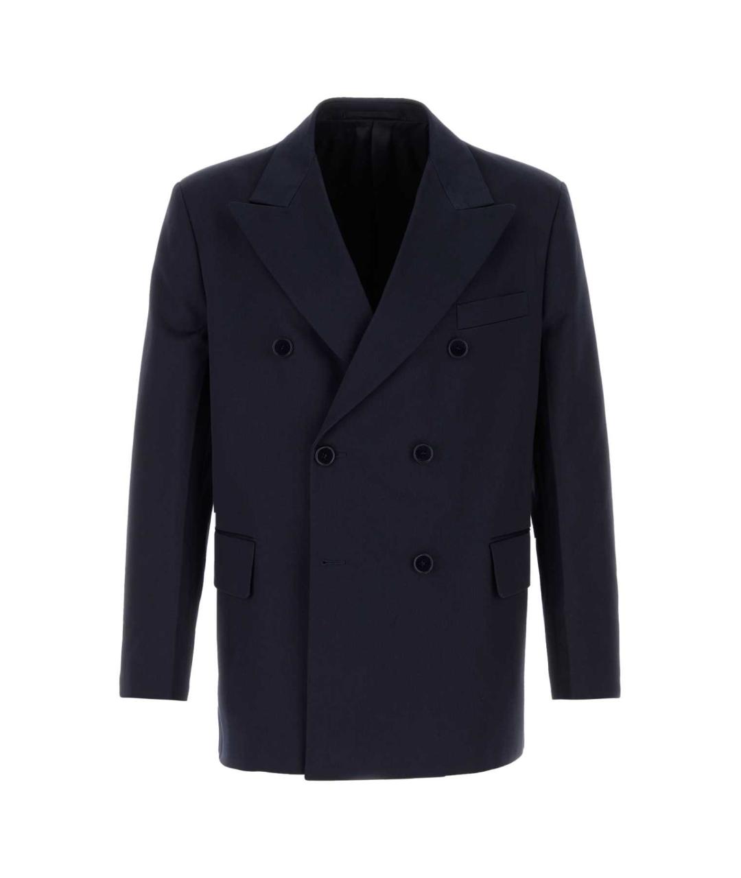 PRADA Темно-синий хлопковый пиджак, фото 1