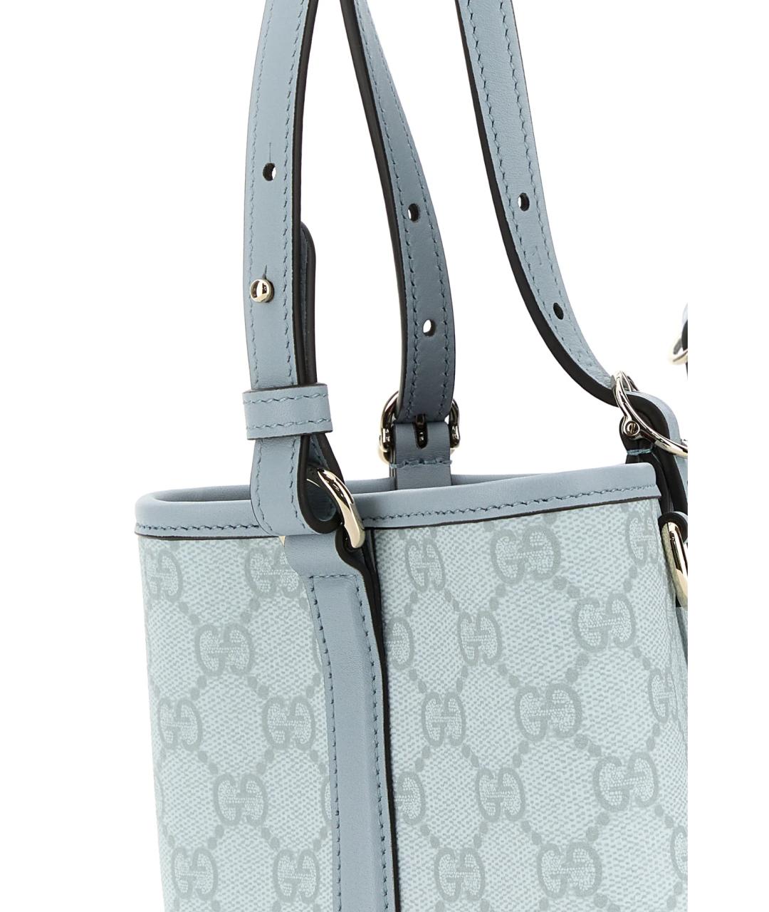 GUCCI Голубая сумка тоут, фото 4