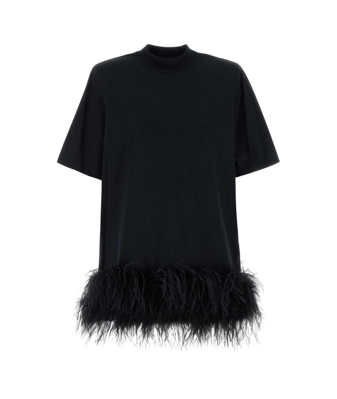 THE ATTICO Черное хлопковое коктейльное платье, фото 1