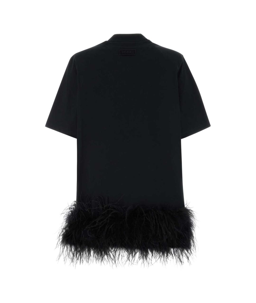 THE ATTICO Черное хлопковое коктейльное платье, фото 2