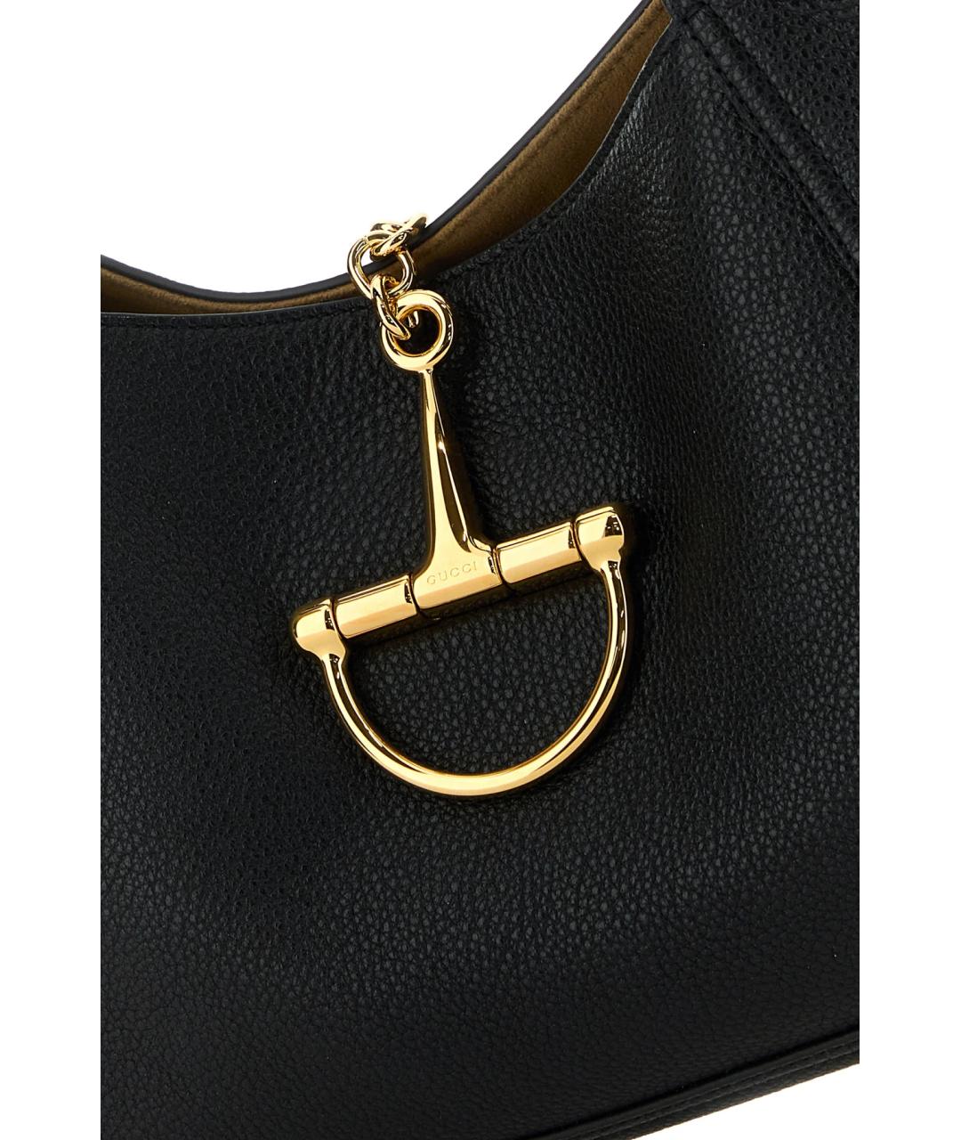GUCCI Черная кожаная сумка через плечо, фото 4
