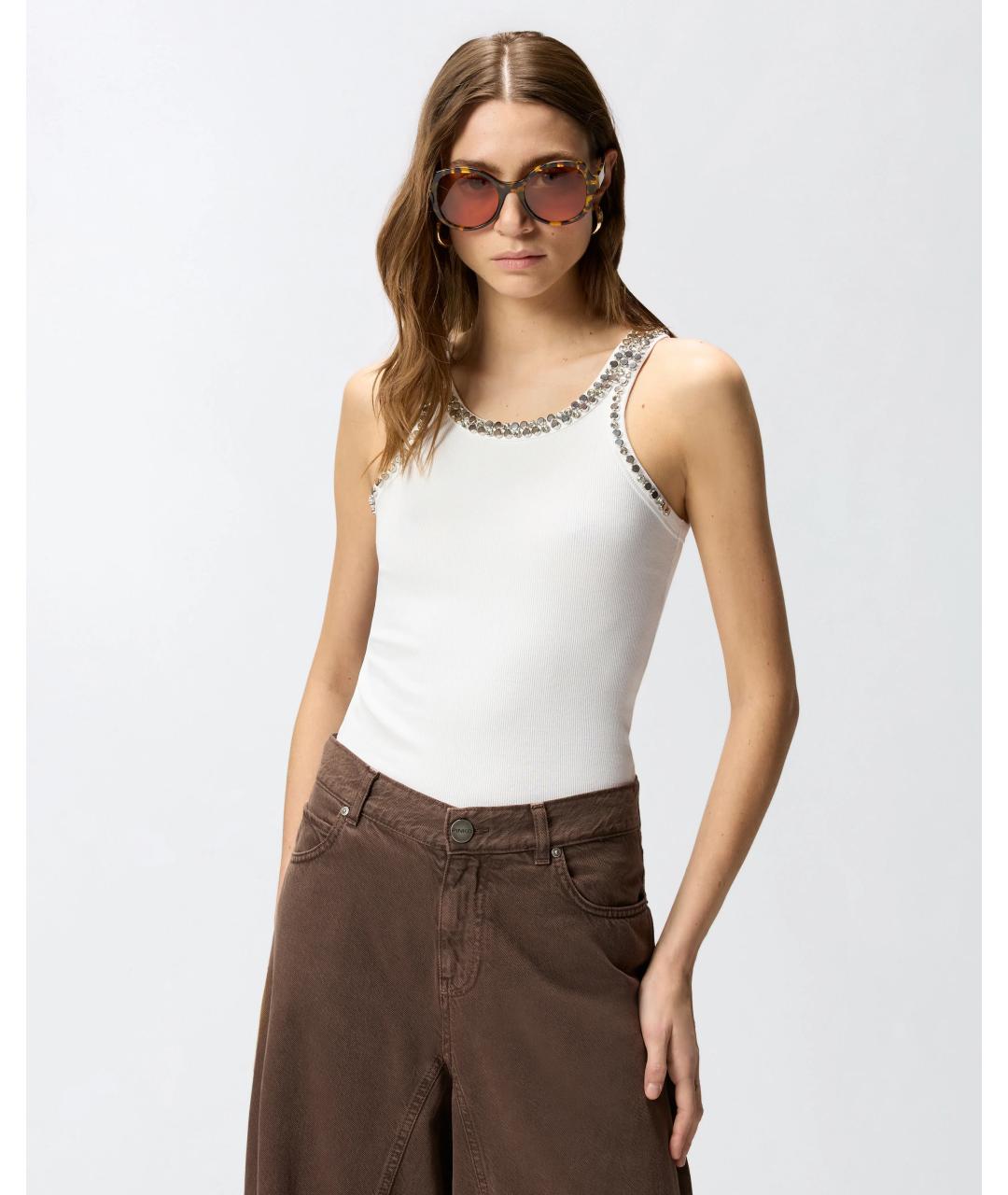 PINKO Белая футболка, фото 3