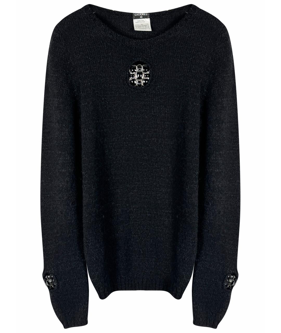 CHANEL Черный кашемировый джемпер / свитер, фото 1