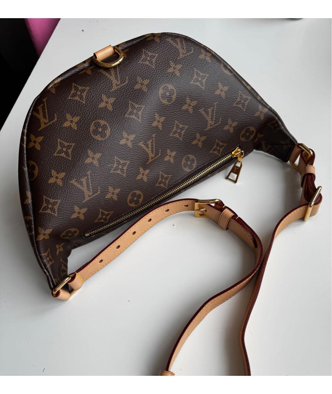 LOUIS VUITTON Коричневая поясная сумка, фото 2