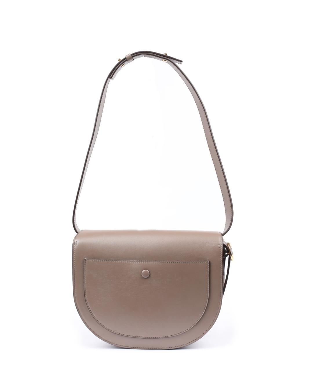 VICTORIA BECKHAM Коричневая кожаная сумка через плечо, фото 2