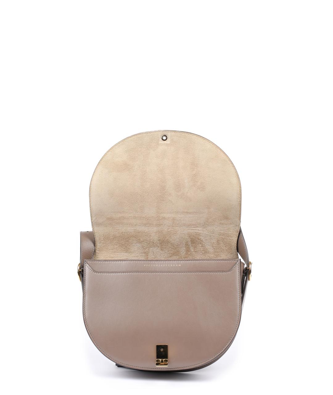 VICTORIA BECKHAM Коричневая кожаная сумка через плечо, фото 4