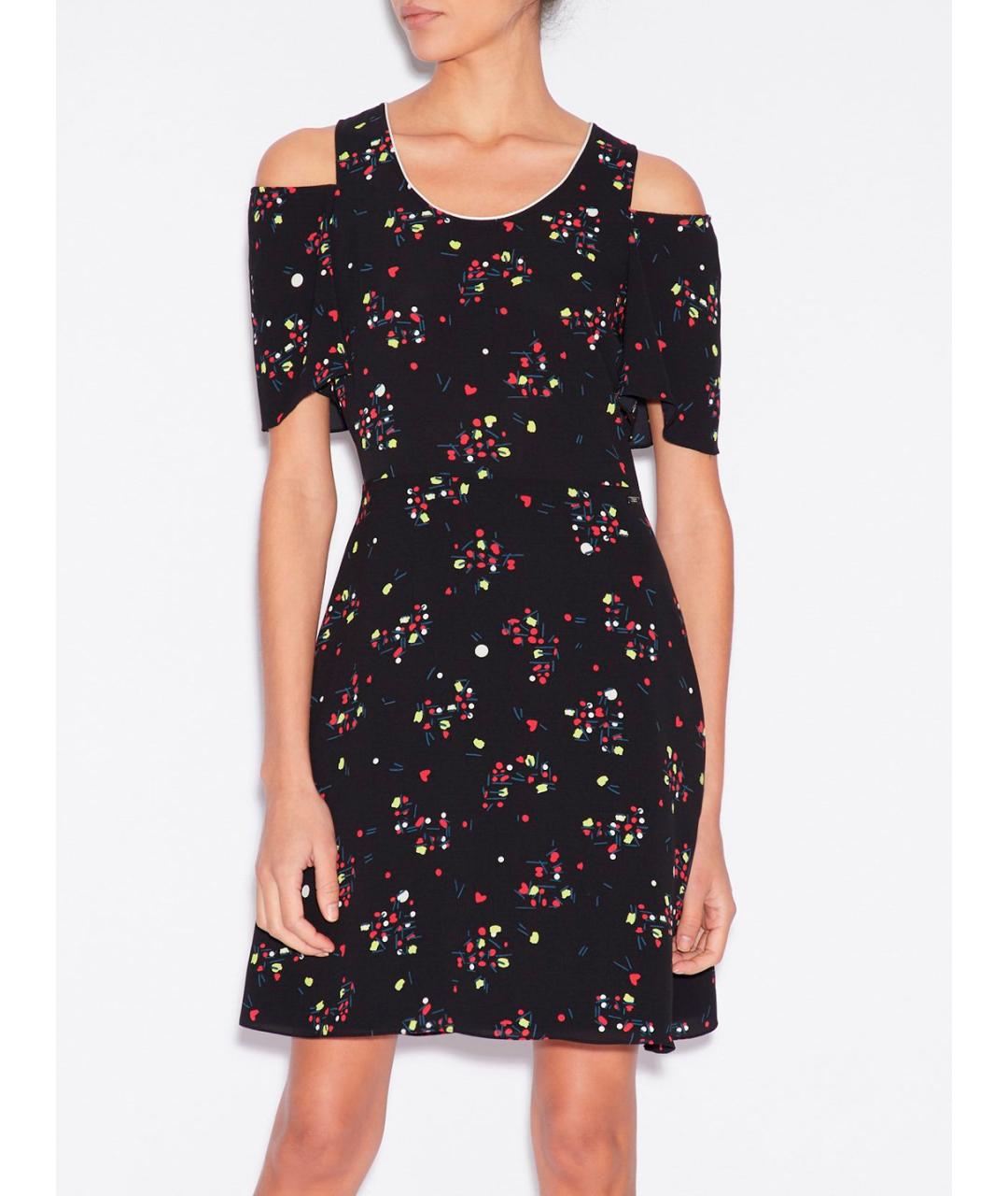 ARMANI EXCHANGE Черное повседневное платье, фото 4