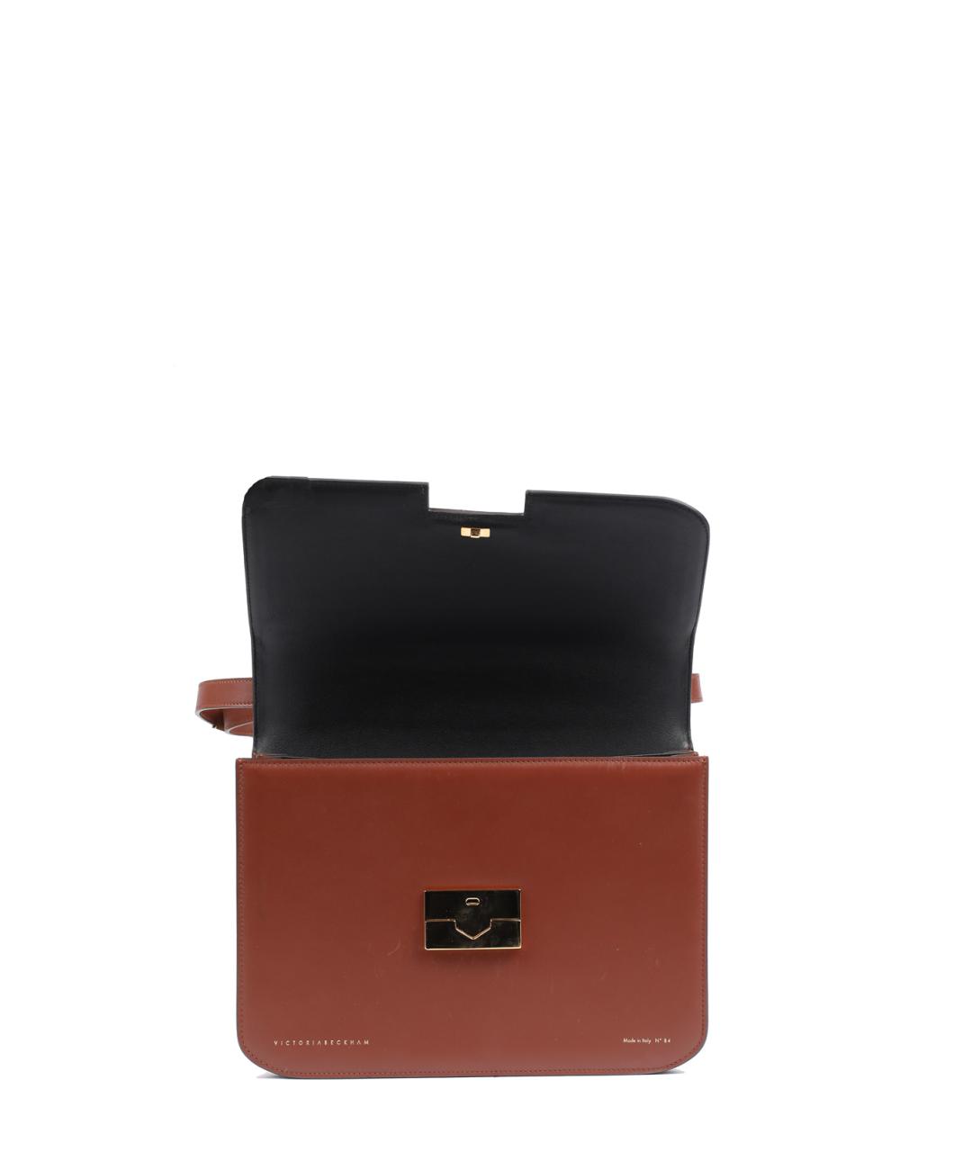 VICTORIA BECKHAM Коричневая кожаная сумка через плечо, фото 4