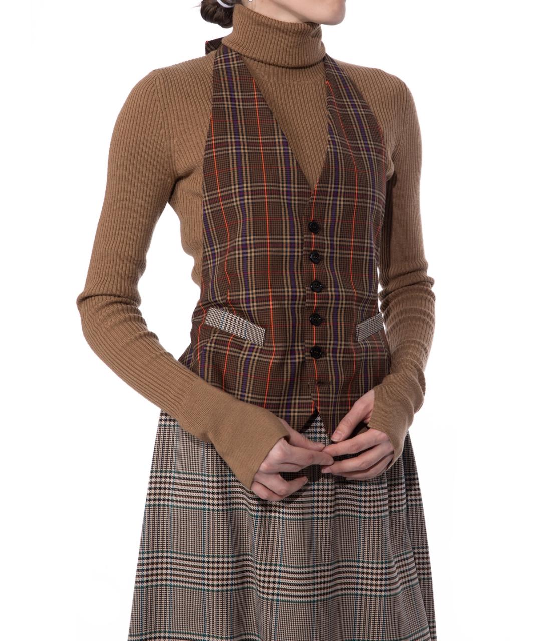 MM6 MAISON MARGIELA Коричневое повседневное платье, фото 3