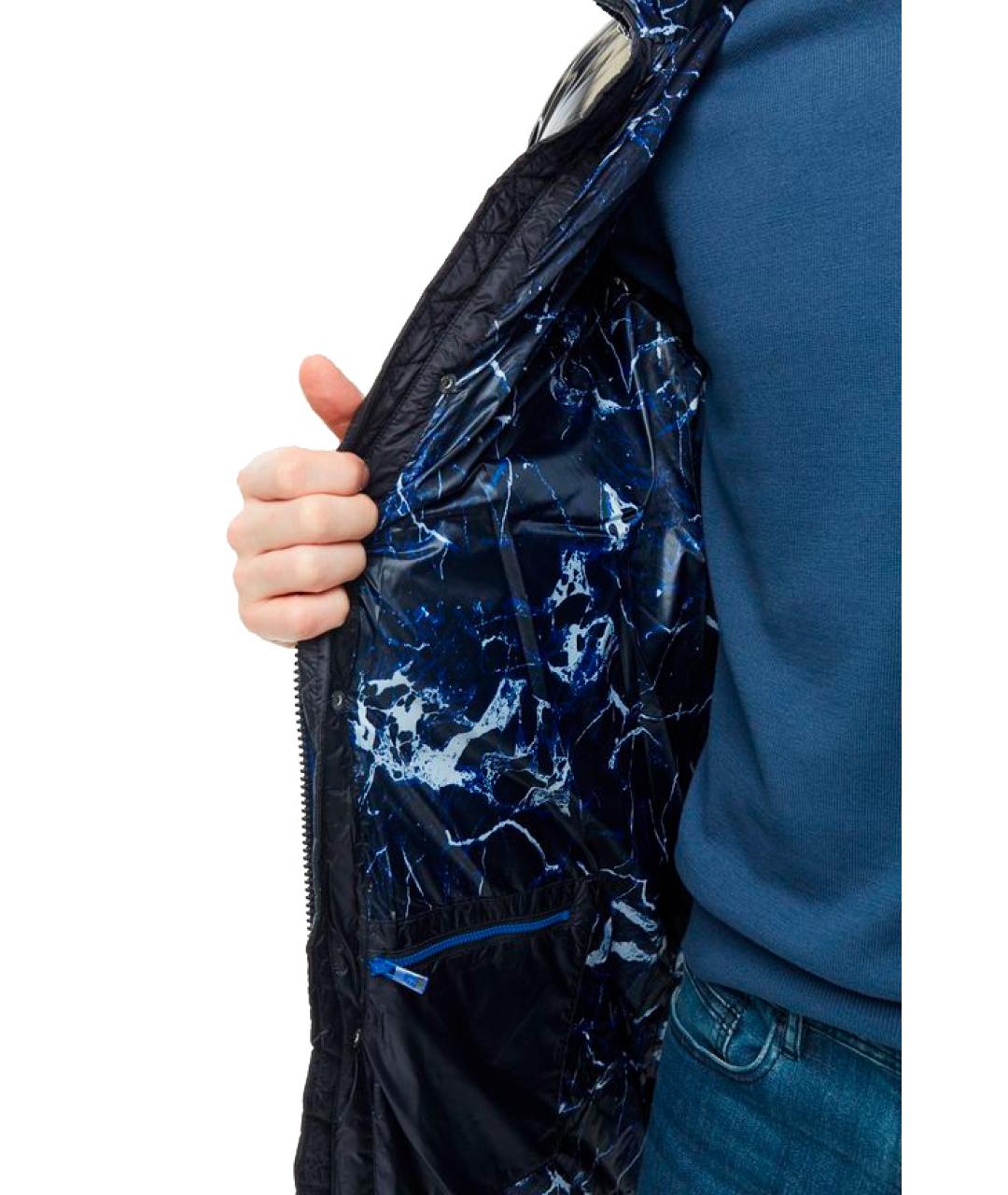 ARMANI EXCHANGE Синий полиамидовый пуховик, фото 2