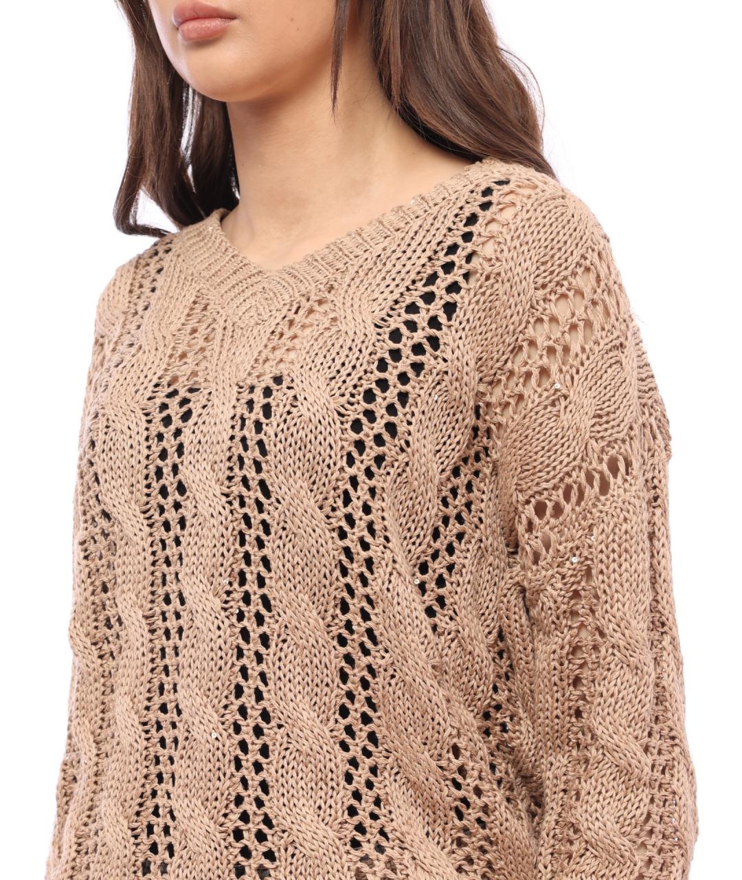 BRUNELLO CUCINELLI Бежевый хлопковый джемпер / свитер, фото 5