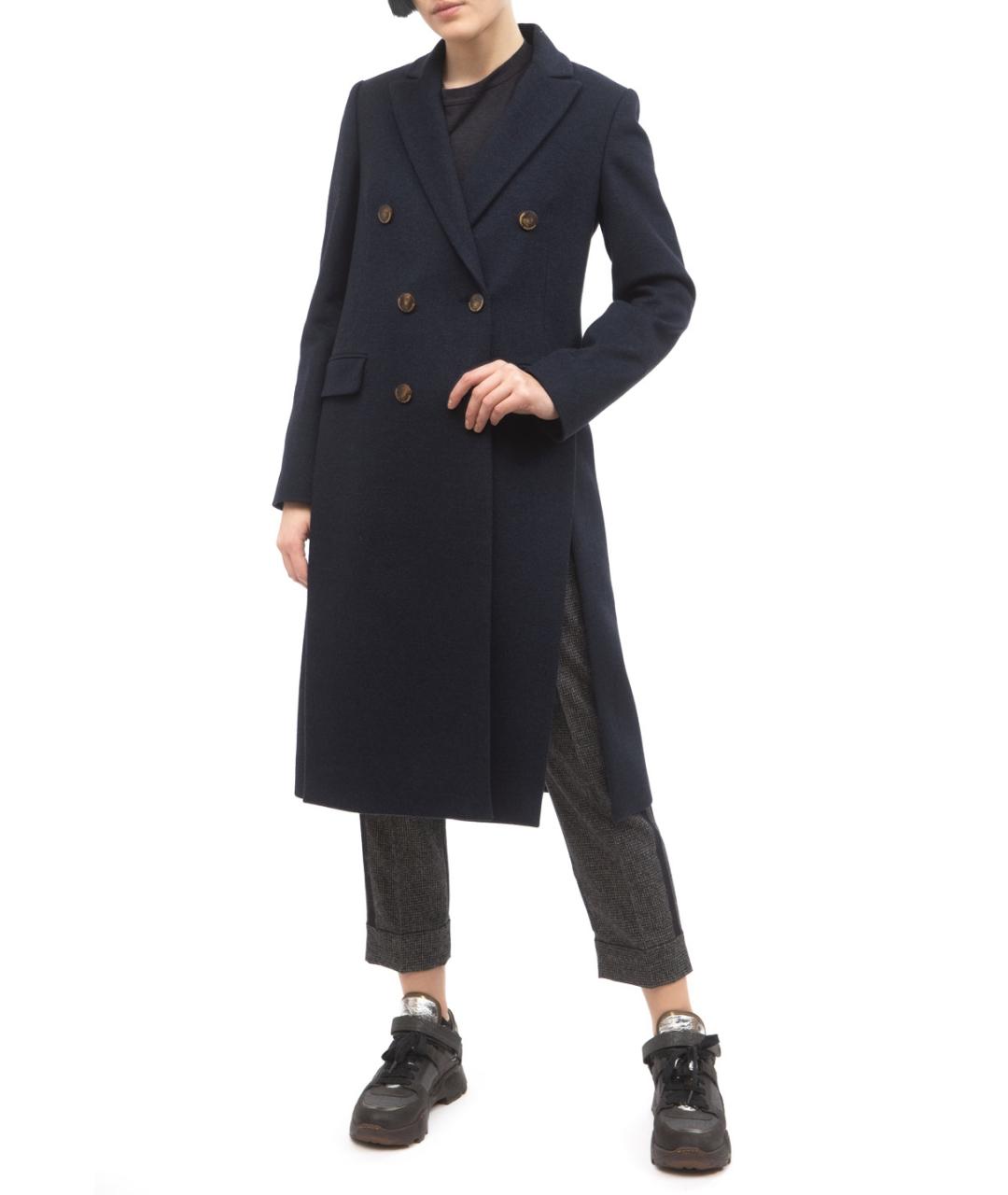 BRUNELLO CUCINELLI Синее шерстяное пальто, фото 1