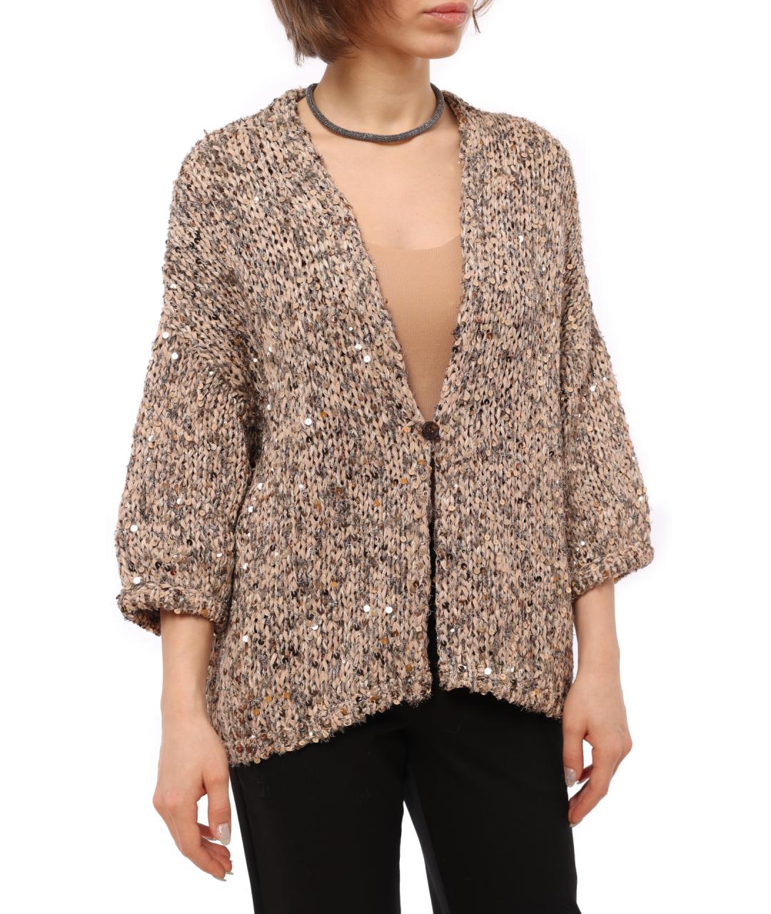 BRUNELLO CUCINELLI Бежевый джемпер / свитер, фото 1