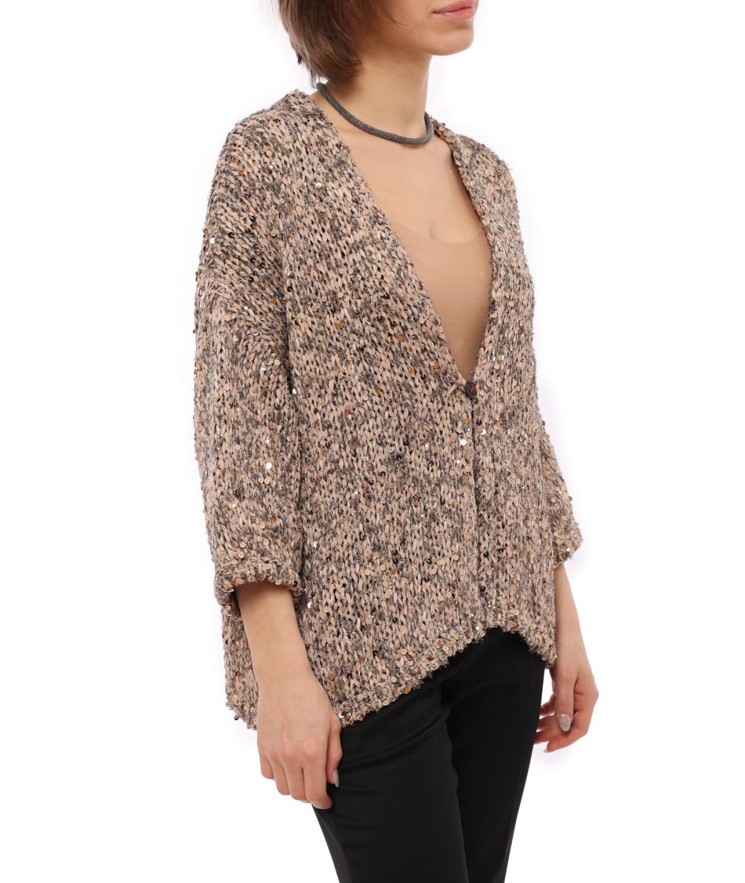 BRUNELLO CUCINELLI Бежевый джемпер / свитер, фото 3