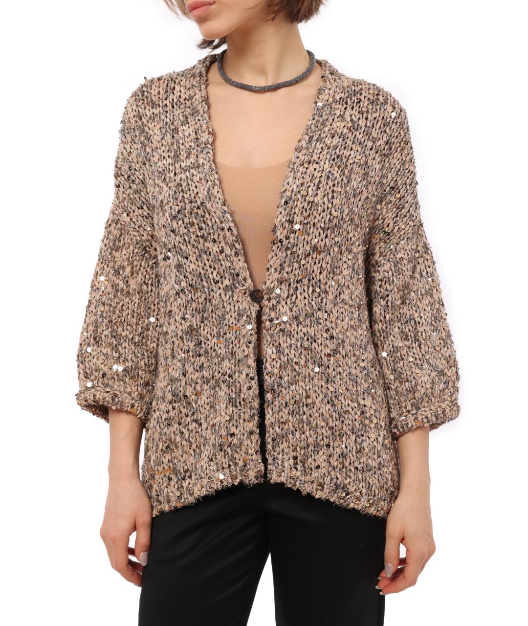 BRUNELLO CUCINELLI Бежевый джемпер / свитер, фото 2