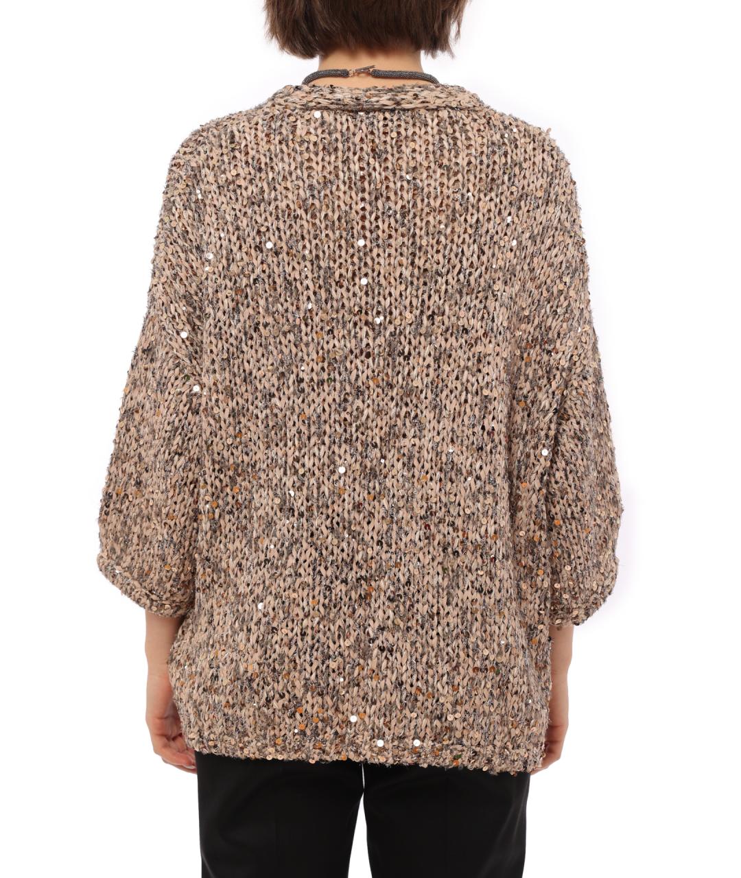 BRUNELLO CUCINELLI Бежевый джемпер / свитер, фото 4