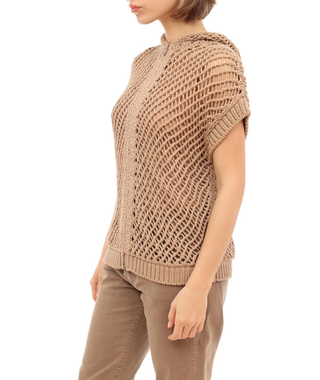 BRUNELLO CUCINELLI Бежевая жилетка, фото 3