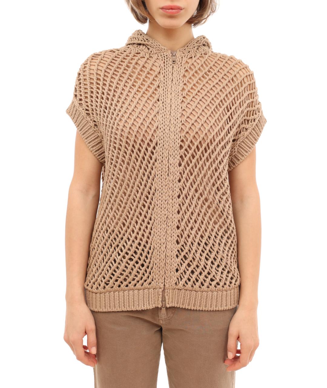 BRUNELLO CUCINELLI Бежевая жилетка, фото 2