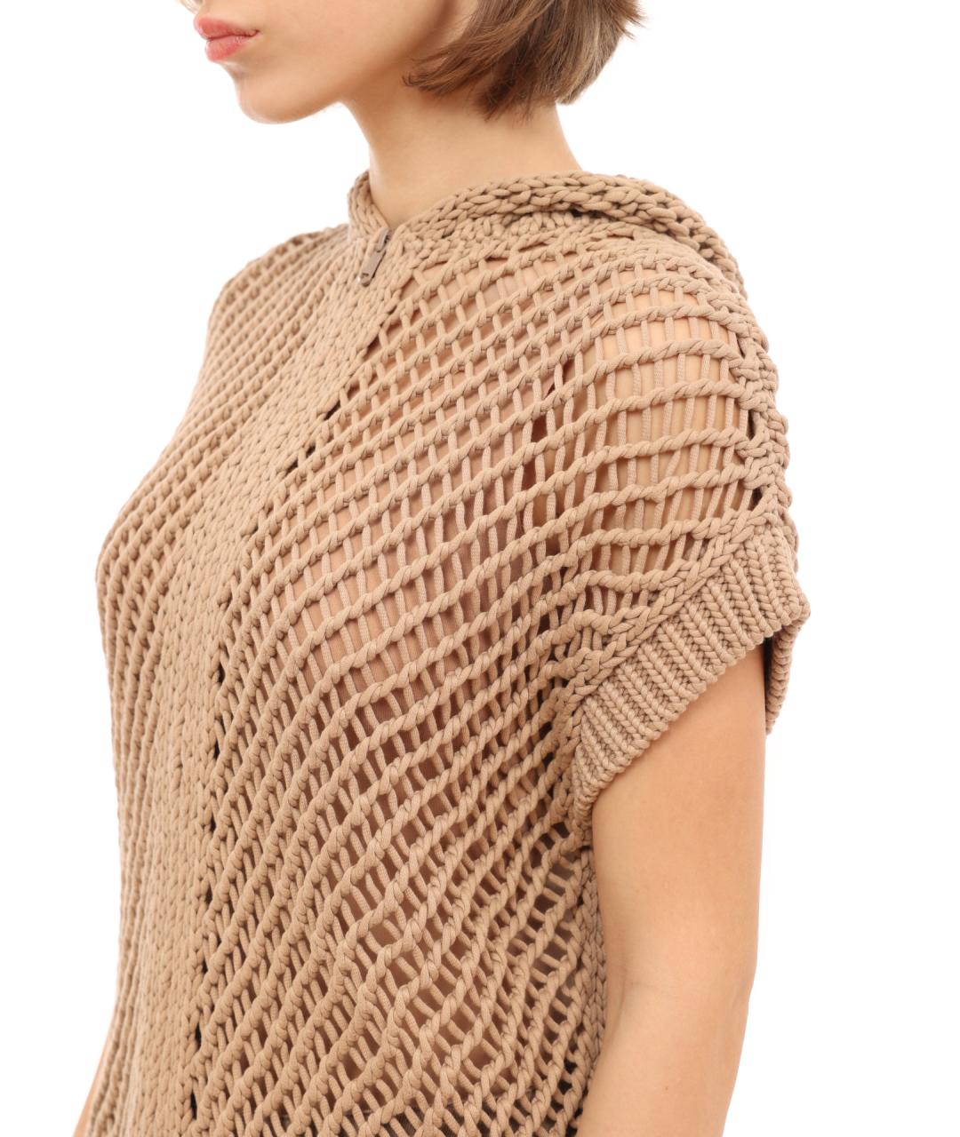 BRUNELLO CUCINELLI Бежевая жилетка, фото 4