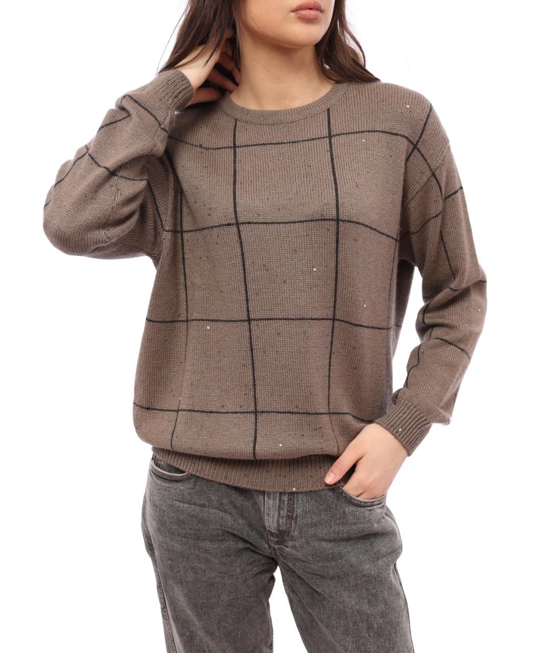 BRUNELLO CUCINELLI Коричневый шерстяной джемпер / свитер, фото 5