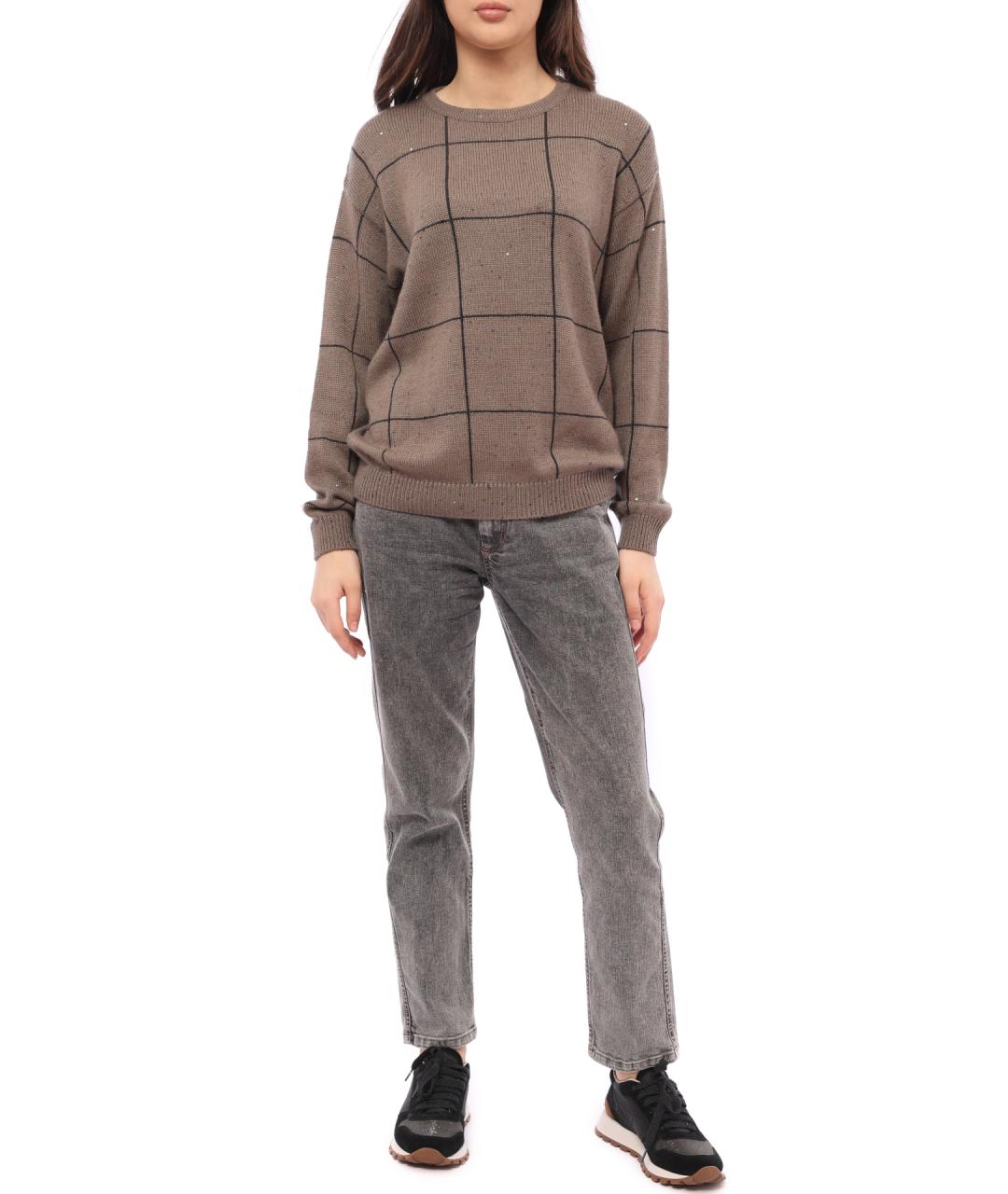 BRUNELLO CUCINELLI Коричневый шерстяной джемпер / свитер, фото 3