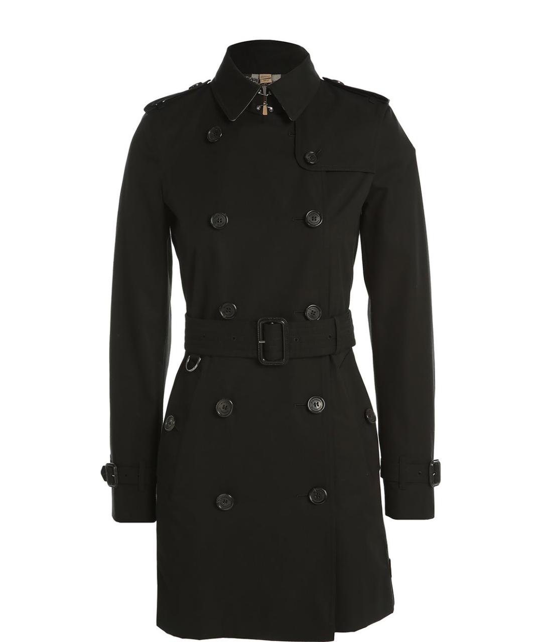 BURBERRY Черный хлопковый тренч/плащ, фото 1