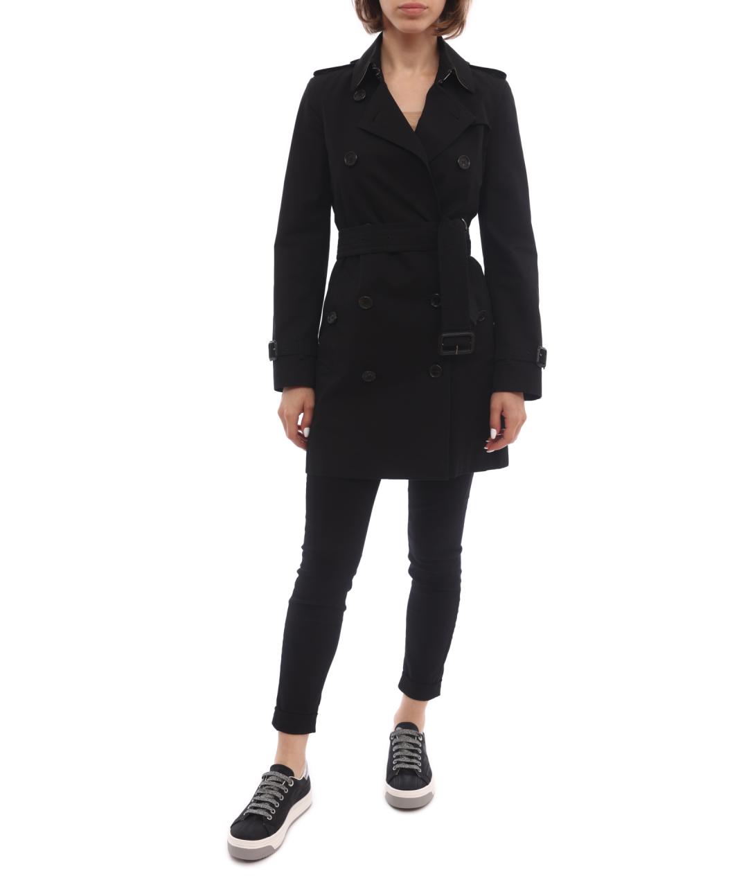 BURBERRY Черный хлопковый тренч/плащ, фото 6