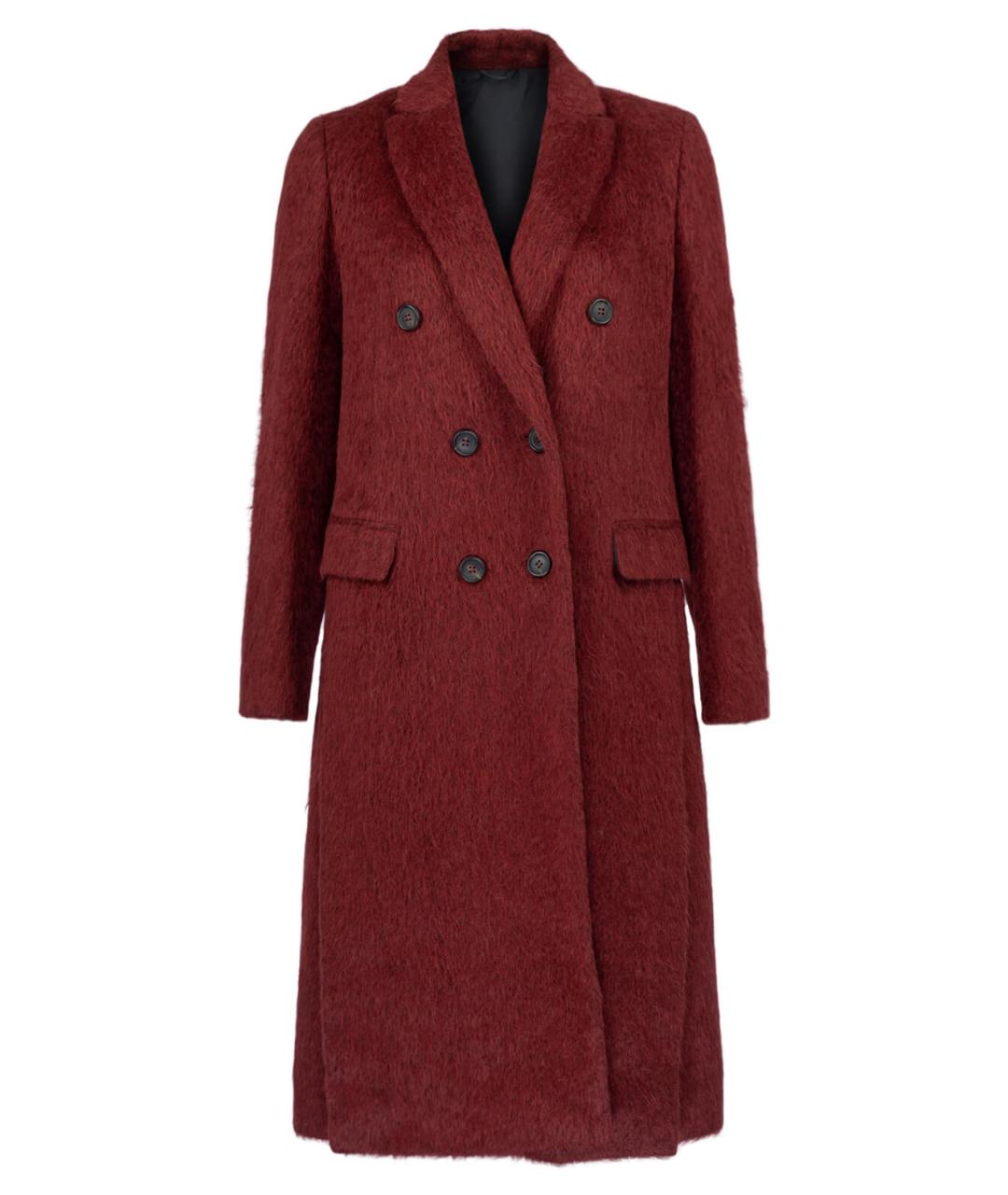 BRUNELLO CUCINELLI Красное шерстяное пальто, фото 1