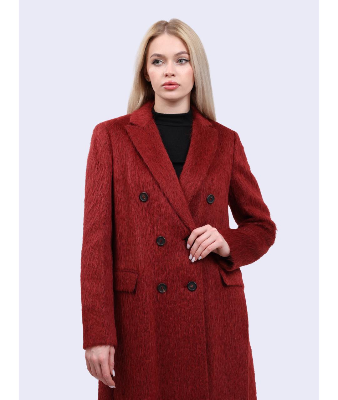 BRUNELLO CUCINELLI Красное шерстяное пальто, фото 2