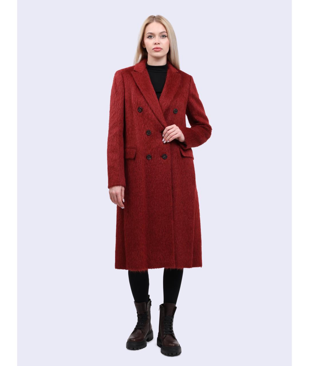 BRUNELLO CUCINELLI Красное шерстяное пальто, фото 3