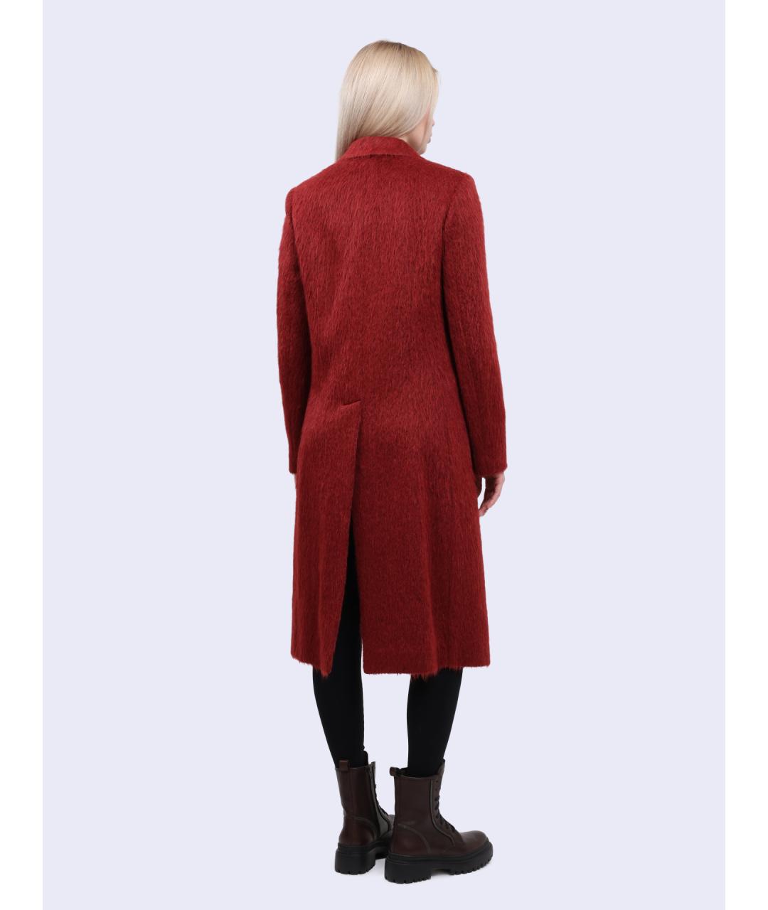 BRUNELLO CUCINELLI Красное шерстяное пальто, фото 7