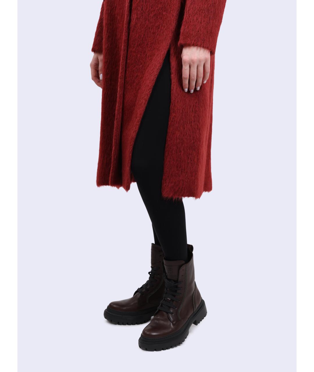BRUNELLO CUCINELLI Красное шерстяное пальто, фото 5