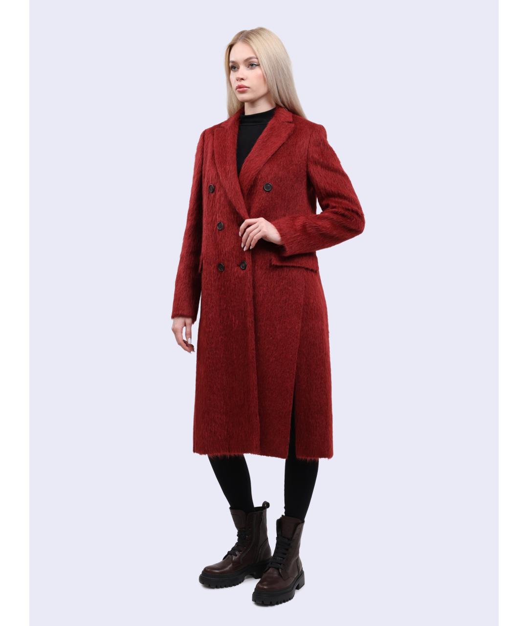 BRUNELLO CUCINELLI Красное шерстяное пальто, фото 4