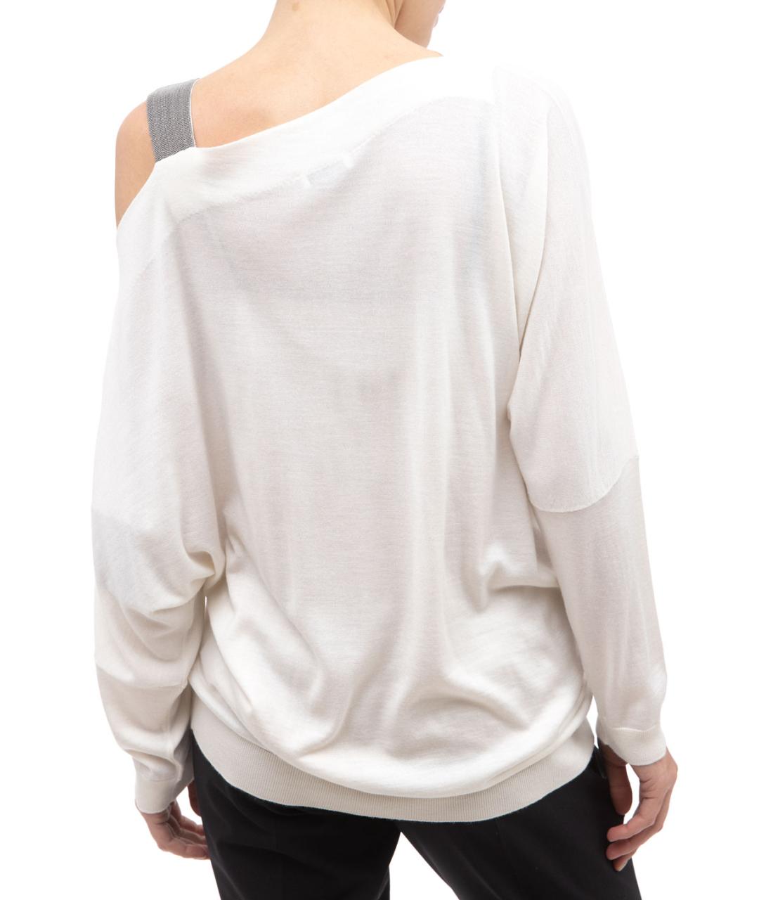 BRUNELLO CUCINELLI Белый шерстяной джемпер / свитер, фото 3