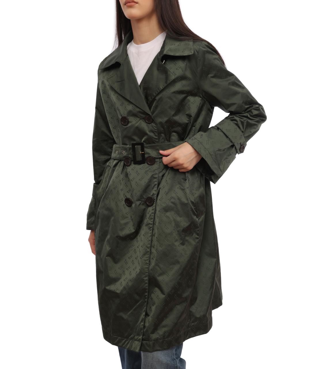 HERNO Зеленый тренч/плащ, фото 4