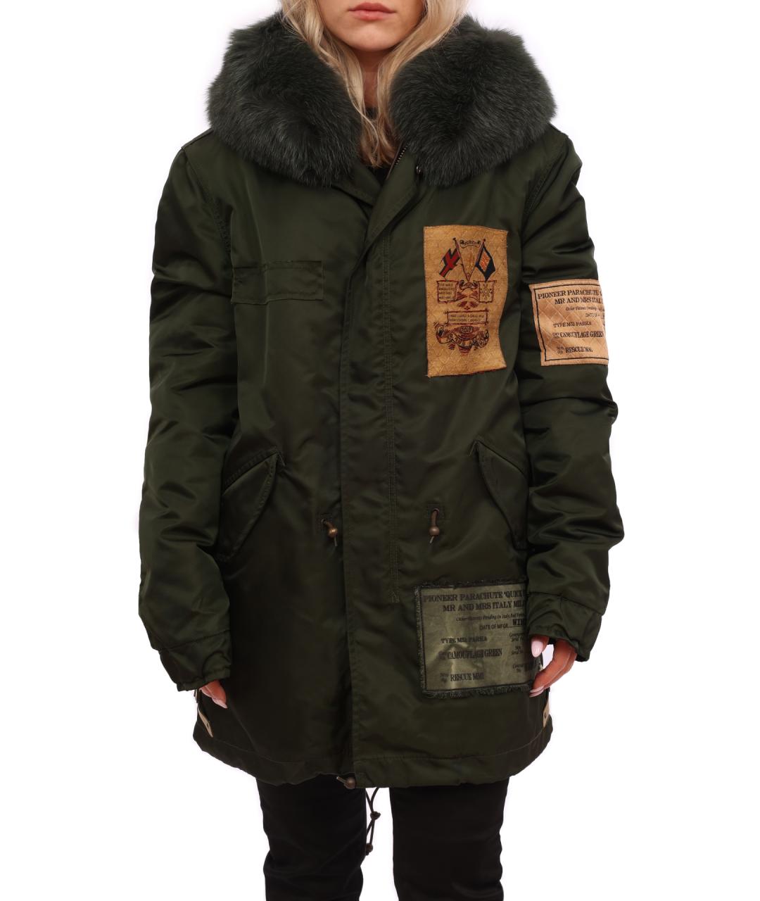 MR & MRS ITALY Зеленая полиамидовая парка, фото 3