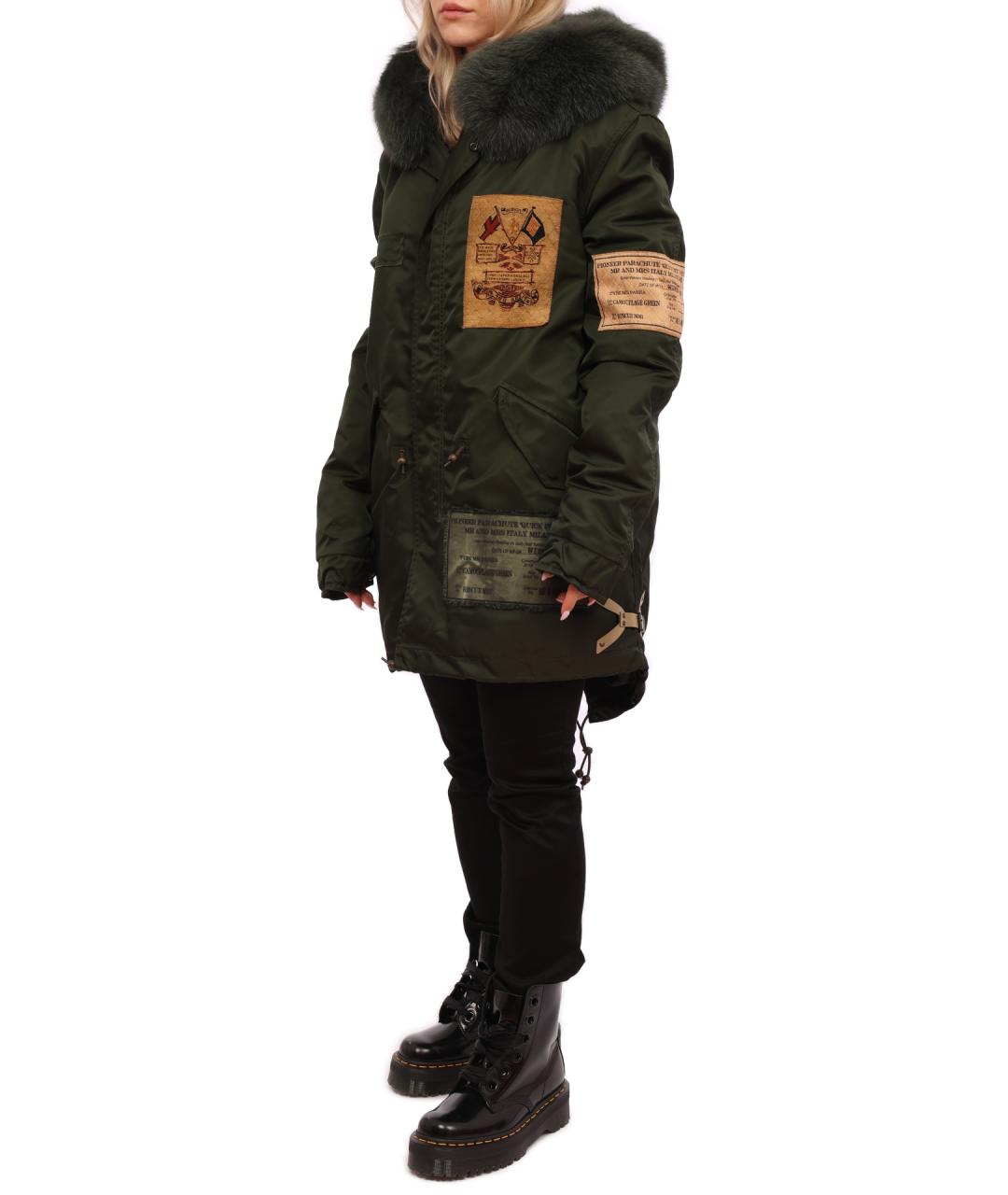 MR & MRS ITALY Зеленая полиамидовая парка, фото 5