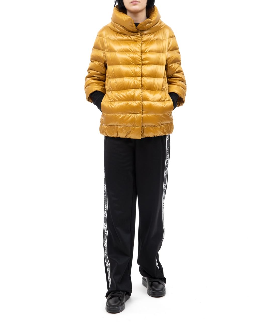 HERNO Желтая полиамидовая куртка, фото 2