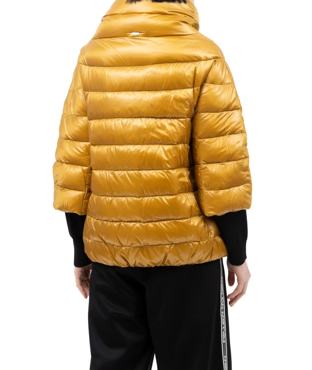 HERNO Желтая полиамидовая куртка, фото 3