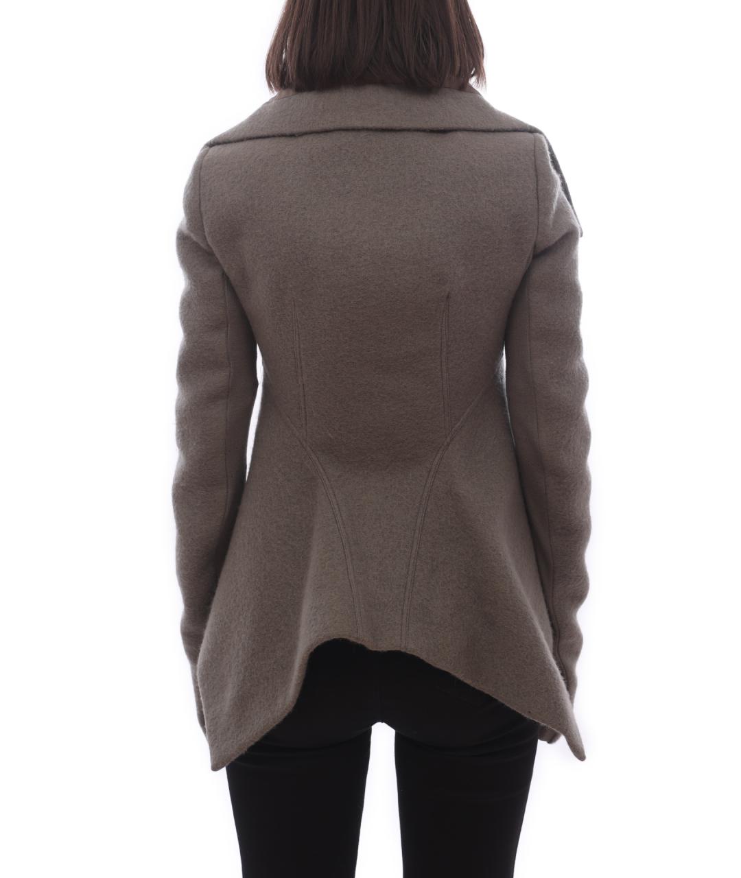 RICK OWENS Серая шерстяная куртка, фото 2