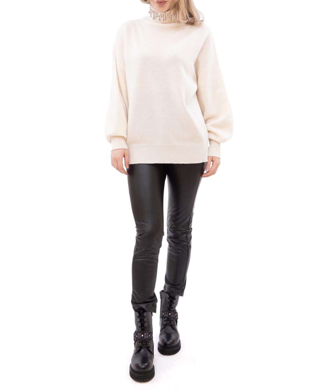 PINKO Белый шерстяной джемпер / свитер, фото 4