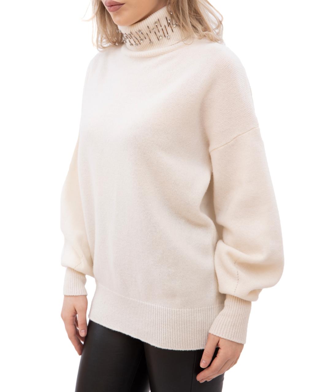 PINKO Белый шерстяной джемпер / свитер, фото 3