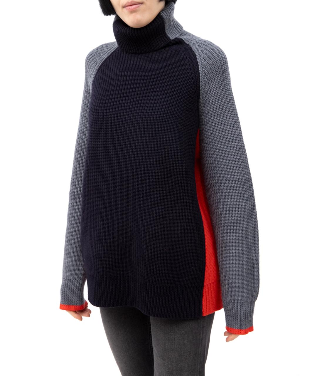 VICTORIA BECKHAM Темно-синий шерстяной джемпер / свитер, фото 1