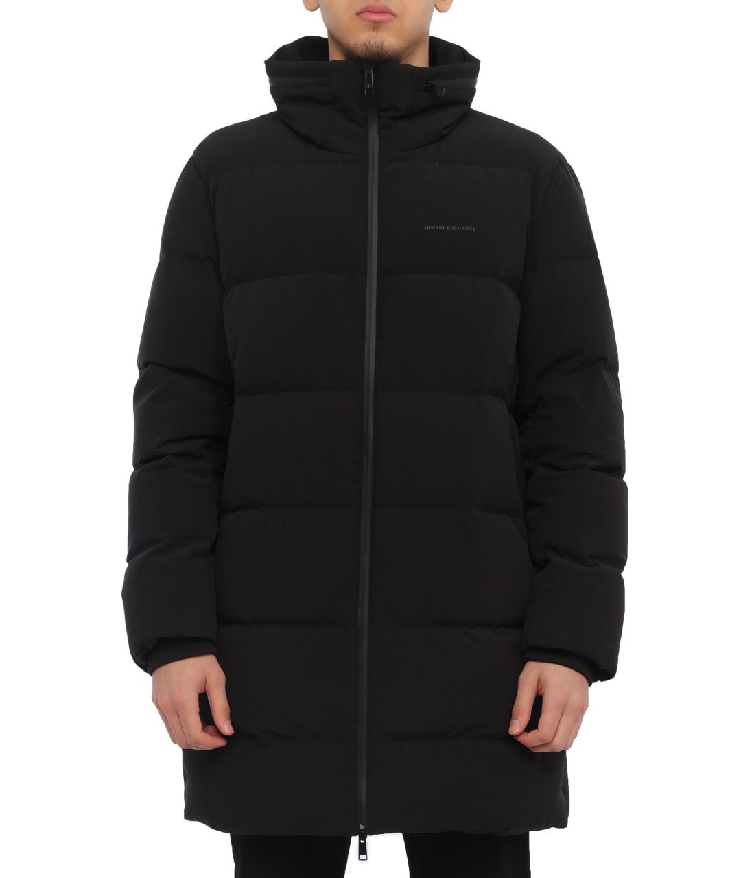 ARMANI EXCHANGE Черное полиэстеровое пальто, фото 1